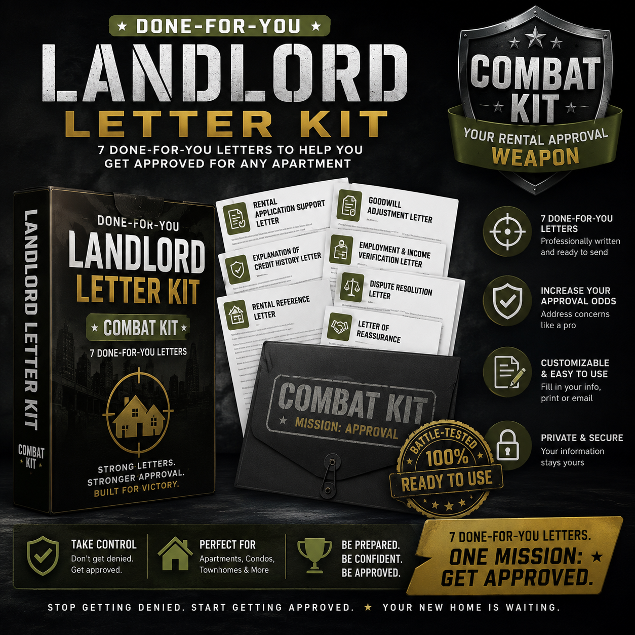 Done-For-You Landlord Letter Kit: 7 Ready-to-Send Rental Approval Letters